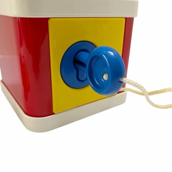 Ambi Toys | Vintage Lock Box Shape Sorter Toy Key Colorful Baby Learning - Picture 2 of 8
